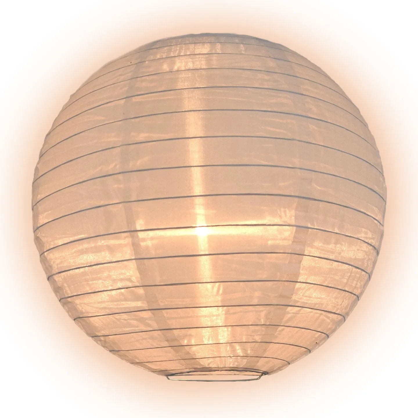 12-Piece Wedding White and Beige Nylon Lantern Party Pack Set
