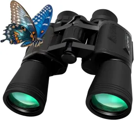 20x50 High Power Binoculars for Adults,Low Light Night Vision, Lightweight & Portable HD Binoculars for Bird Watching,Wildlife,Hunting(Black)