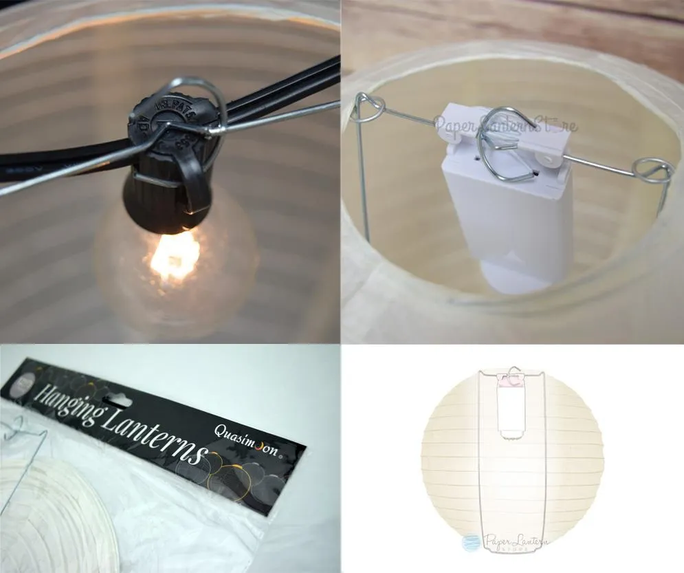 5-Pack 12 Inch Silver Free-Style Ribbing, Hanging Paper Lanterns