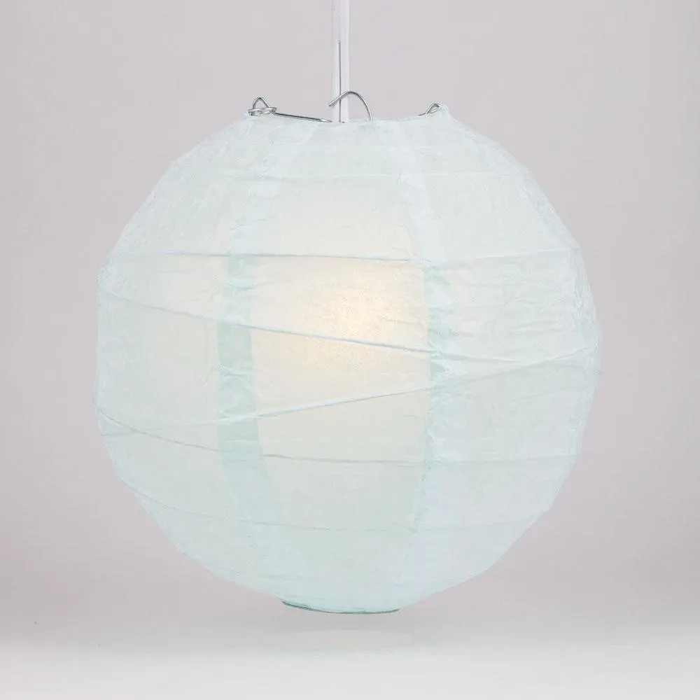 5-Pack 24 Inch Arctic Spa Blue Free-Style Ribbing Round Paper Lantern