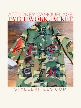 ATTORNEY CAMOUFLAGE BLING Patchwork JACKET