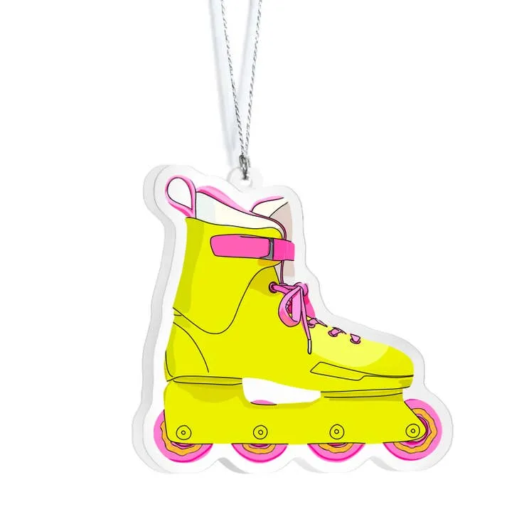 Barbie Movie Neon 80's Rollerblade Ornament