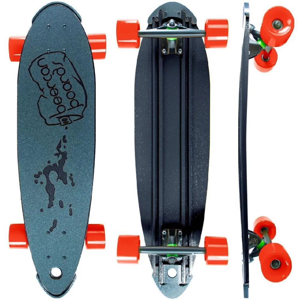 Beercan Black 30" Pintail Longboard
