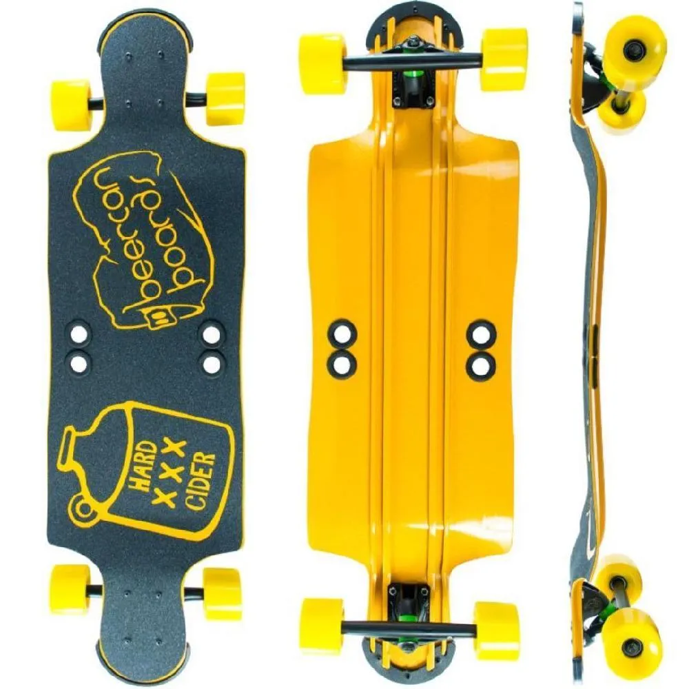 Beercan Yellow 35" Hard Cider Drop Down Longboard