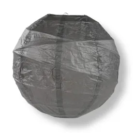 BLOWOUT 10" Driftwood Grey Round Paper Lantern, Crisscross Ribbing, Chinese Hanging Wedding & Party Decoration