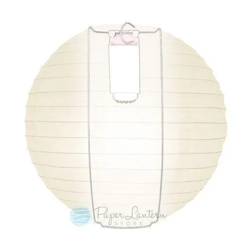 BLOWOUT 30" Peach / Orange Coral Jumbo Round Paper Lanterns, Parallel Ribbing (Value Packs)