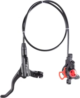 BUCKLOS MTB Hydraulic Disc Brakes, Mountain Bike Left Front 800mm Right Rear 1450mm Hydraulic Brake Set Aluminum Alloy Levers with Calipers PM/is Adapter Fit EBike/Fat Bike
