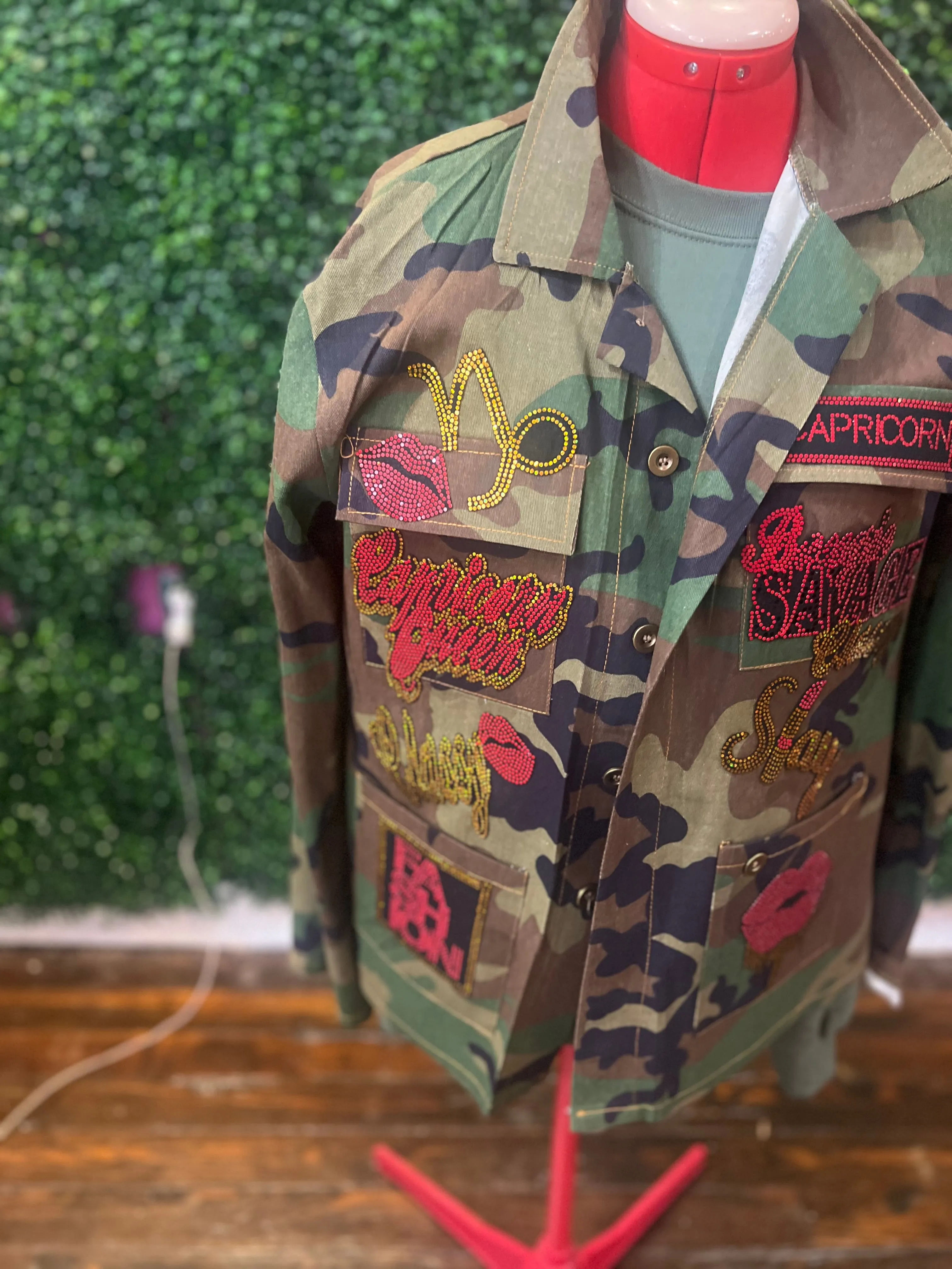 CAPRICORN LUX CAMOUFLAGE BLING Patchwork JACKET