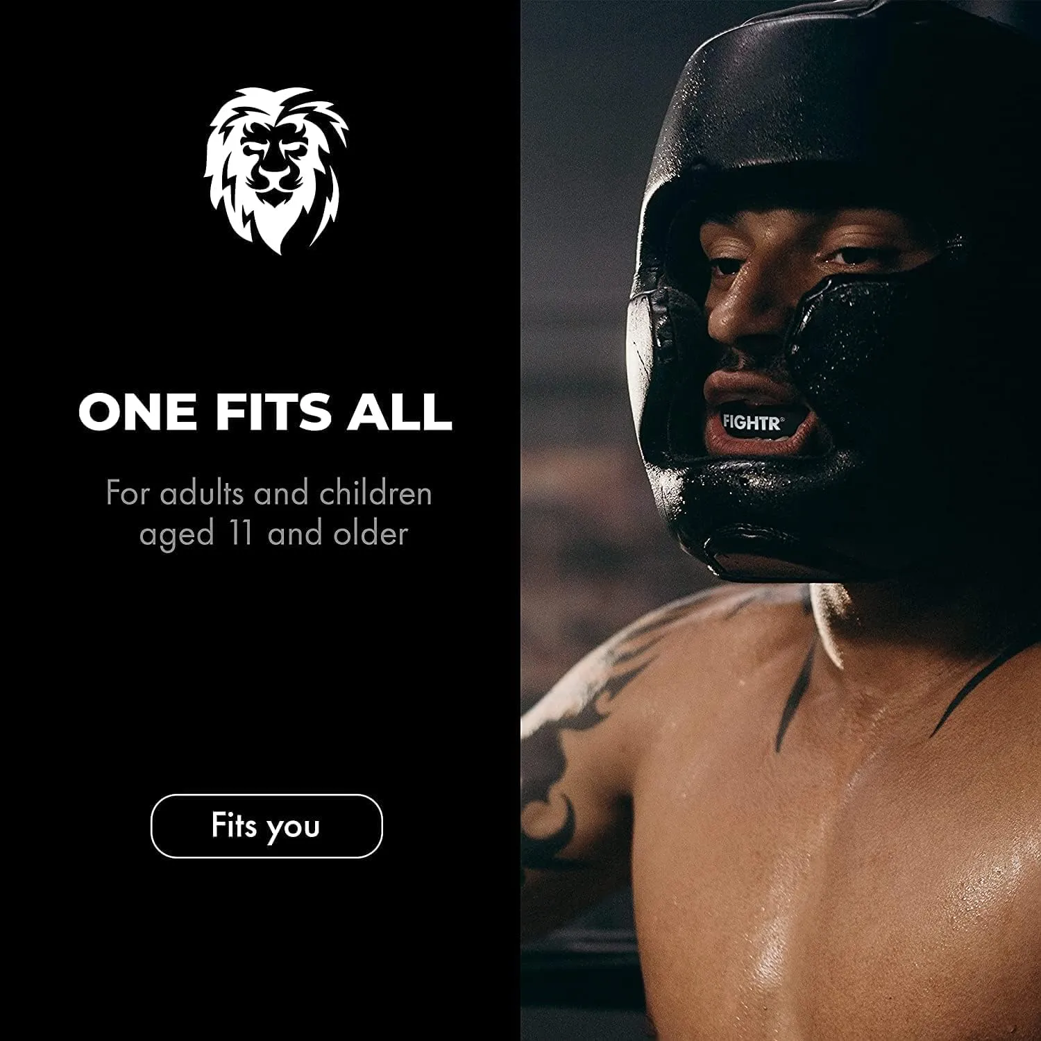 FIGHTR? Premium Mouth Guard - for Excellent Breathing & Easy to fit | Sports Mouth Guard for Boxing, MMA, Football, Lacrosse, Hockey and Other Sports | incl. hygienic Box