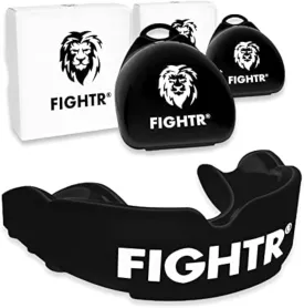 FIGHTR? Premium Mouth Guard - for Excellent Breathing & Easy to fit | Sports Mouth Guard for Boxing, MMA, Football, Lacrosse, Hockey and Other Sports | incl. hygienic Box