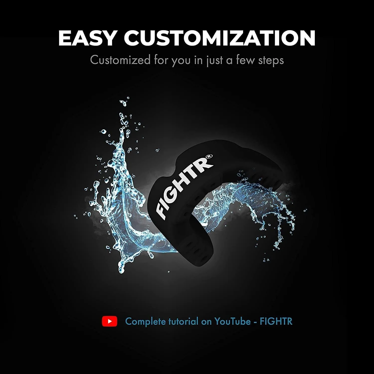 FIGHTR? Premium Mouth Guard - for Excellent Breathing & Easy to fit | Sports Mouth Guard for Boxing, MMA, Football, Lacrosse, Hockey and Other Sports | incl. hygienic Box