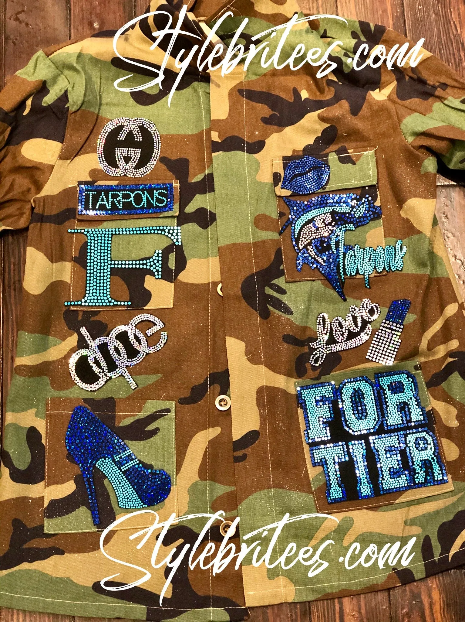 FORTIER TARPONS Camouflage  Patchwork Jacket