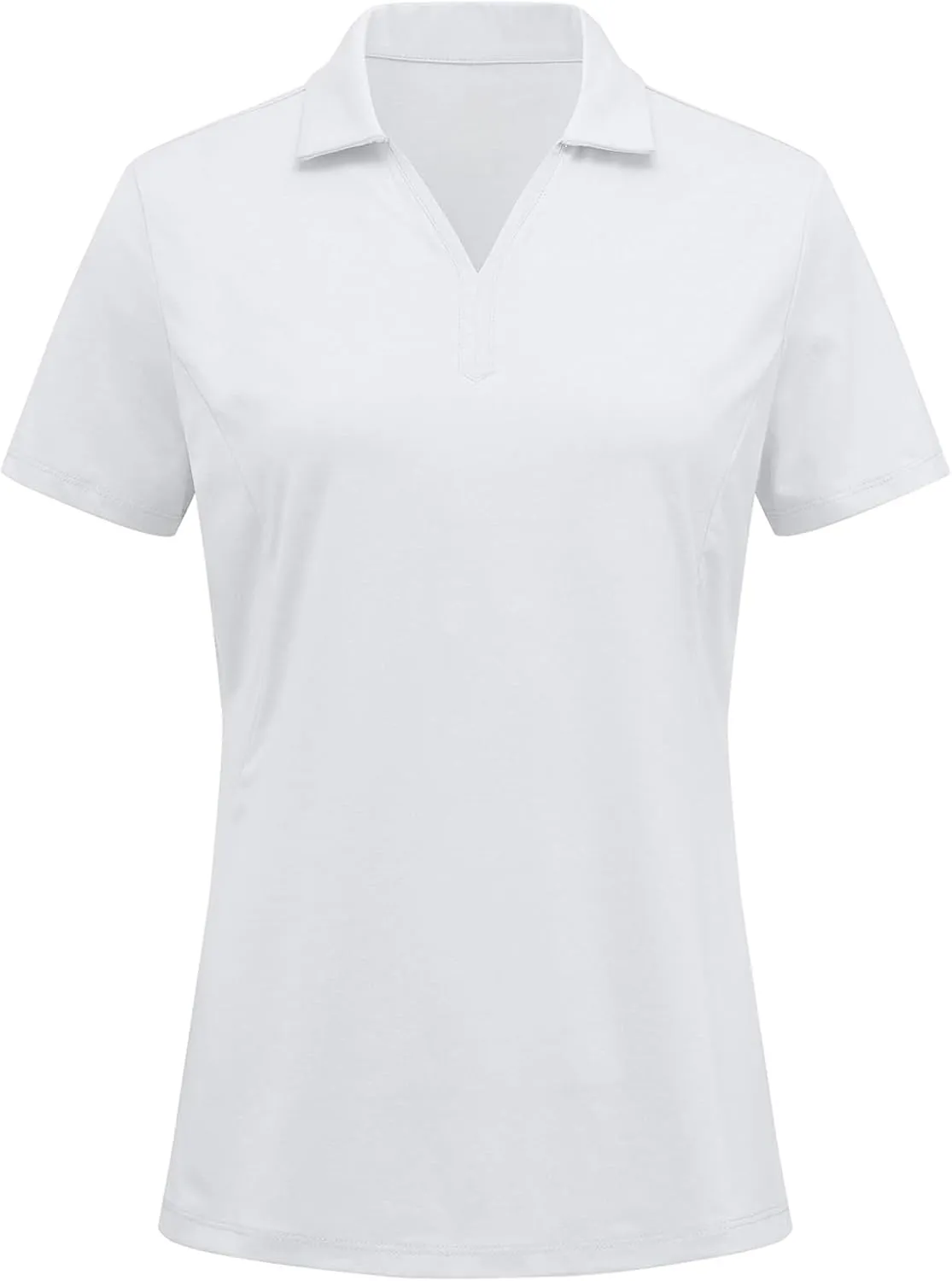 Gopune Women's Short Sleeve Golf Shirts V Neck Collared Tennis Tops Quick Dry UV Protection