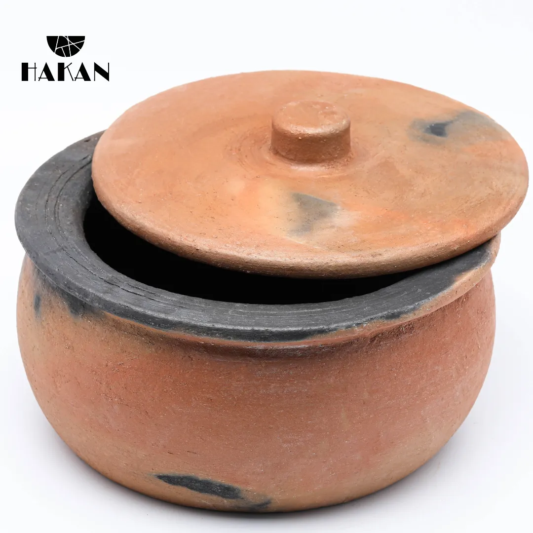 Hakan Efes Clay Pot with Lid, Unglazed Twice-Baked Terracotta