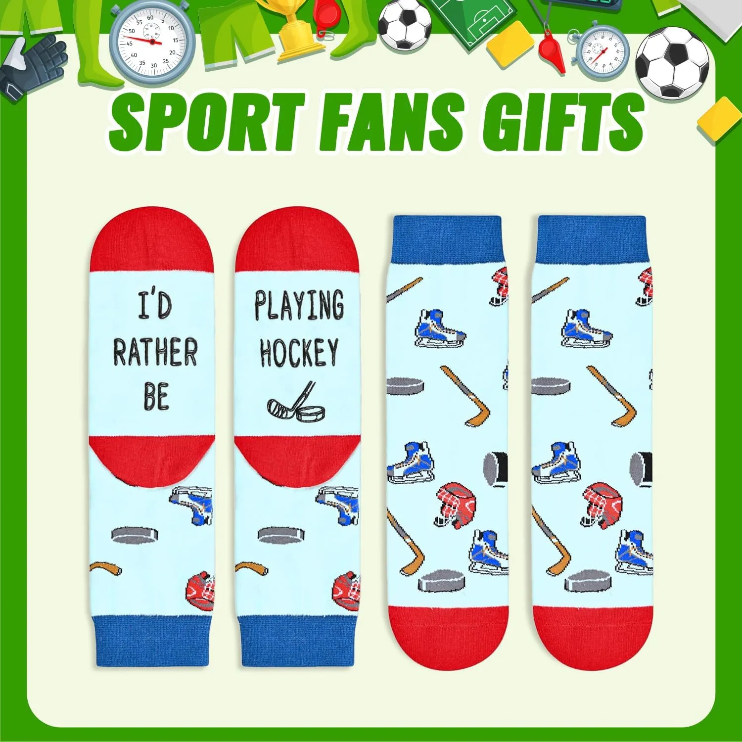 HAPPYPOP Gifts For Kids Boys Girls - Basketball Baseball Hockey Football Softball Gifts, Skater Ballerina Socks
