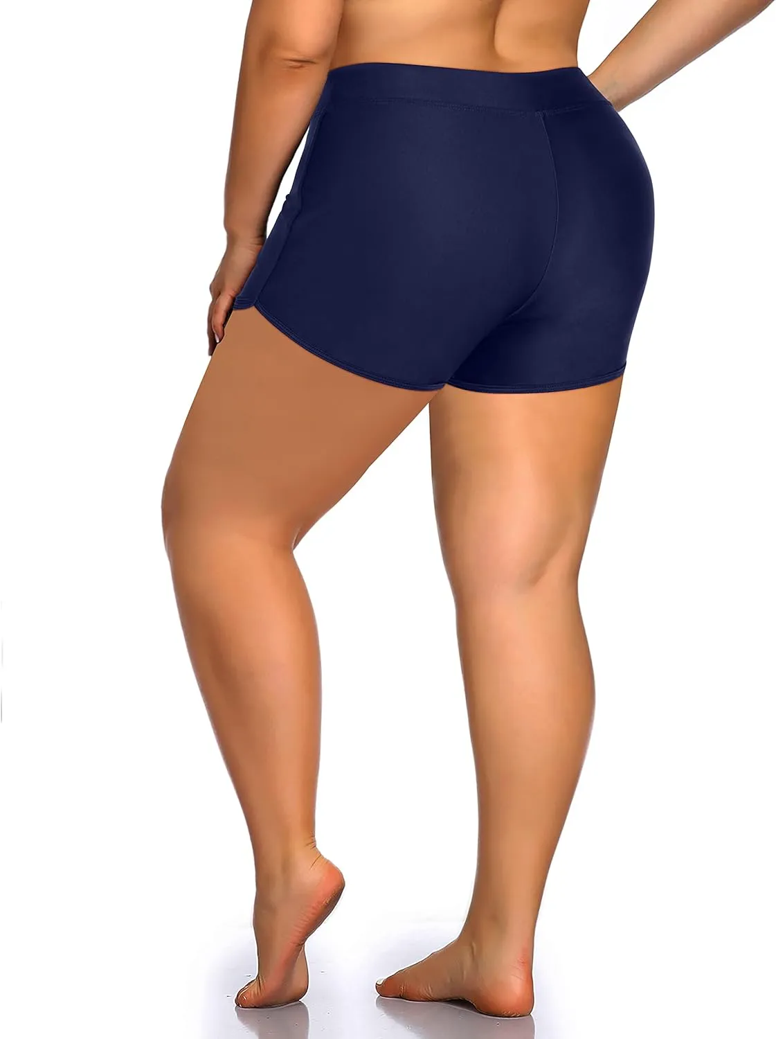 Holipick Plus Size Swim Shorts Women High Waisted Bathing Suit Bottoms Tummy Control Swim Shorts