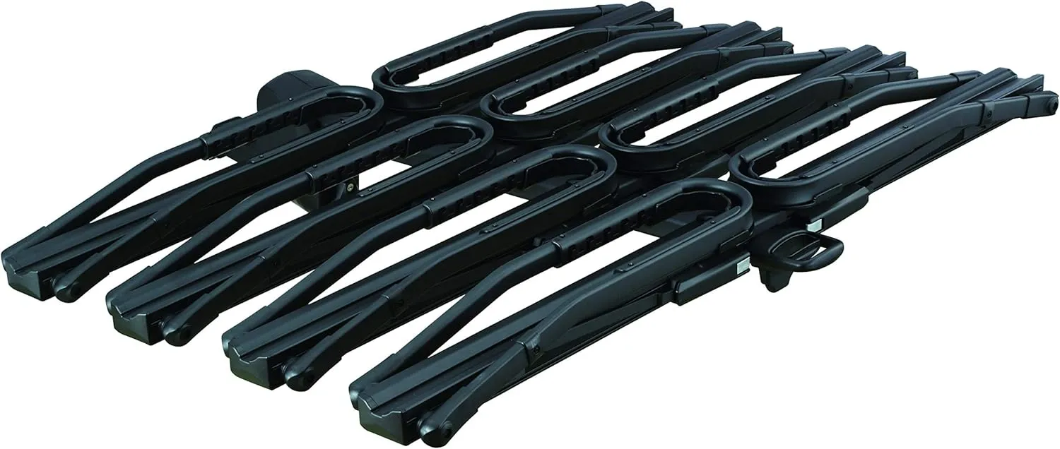 INNO INH142 Tire Hold Hitch Mount (2" ONLY) Platform Rack (4) Bike (E-bike, Fat Tire, Full Suspension, Carbon Compatible), Matte Black