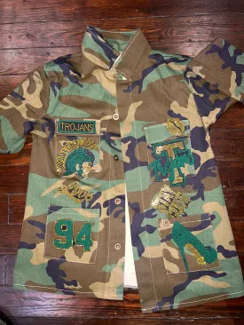 JOHN MCDONOGH HIGH SCHOOL CAMOUFLAGE BLING Patchwork JACKET