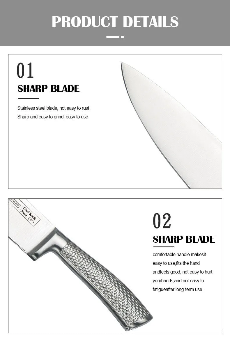 Kitchen Knife Set with Block, 14-Piece 3CR13 Stainless Steel Knife Set, Dishwasher Safe Kitchen Knives,Chef Knife Set with Sharpener, Ergonomic Handle