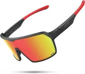 Lamicall XL Size Polarized Sports Sunglasses for Men Women, Large UV400 Protection Sun Glasses, Running Cycling Baseball