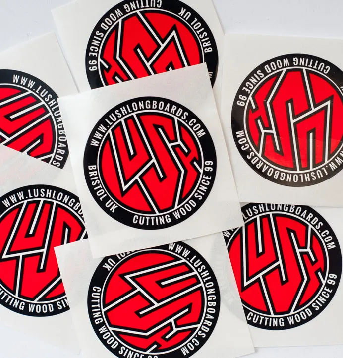 Lush Longboards Circle Sticker
