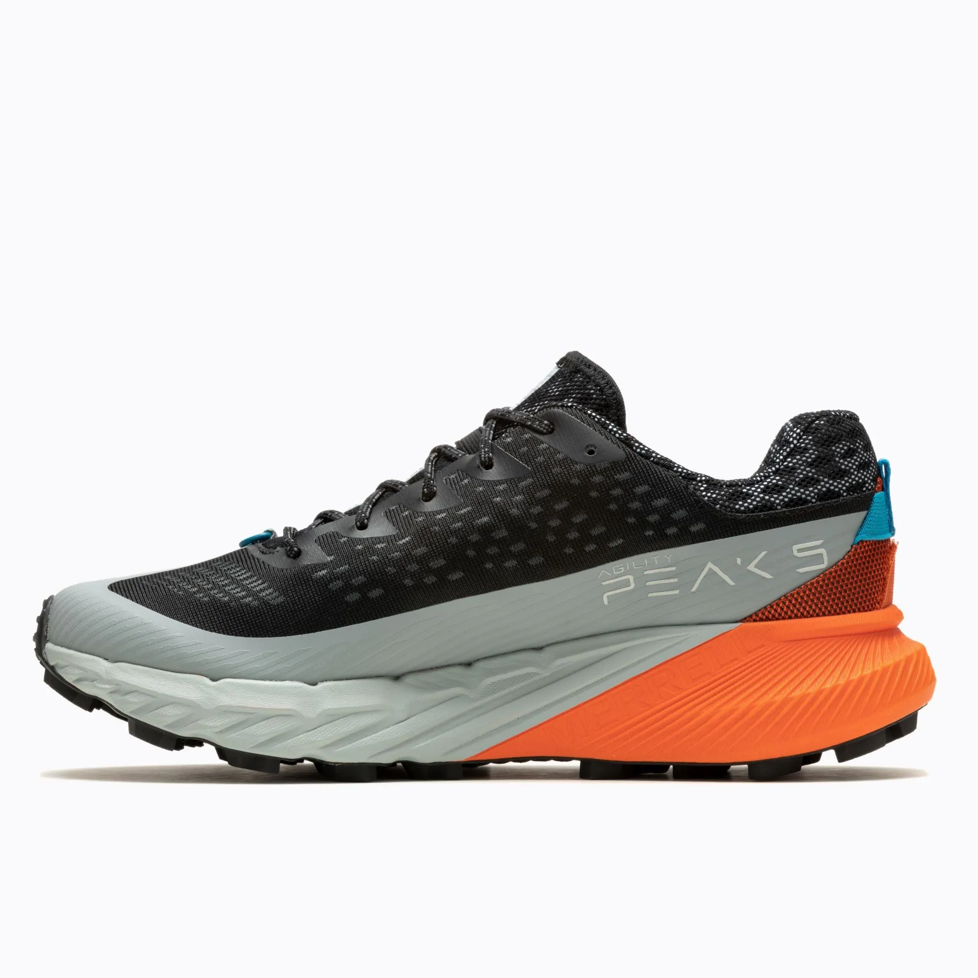 Merrell Mens Agility Peak 5 Trail Running Shoes (Black/Tangerine)