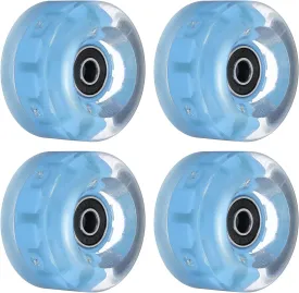 PATIKIL Roller Skate Wheels with Bearings, Light Up Wheel Quad Skate Replacement for Double Row Skating Skateboards