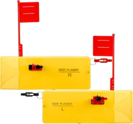 Planer Boards for Fishing Trolling Off Shore Crappie Planer Boards Kits with Flag, Fishing Tool Fishing in Line Side Clip Accessory for Inshore Offshore Trolling Dragging