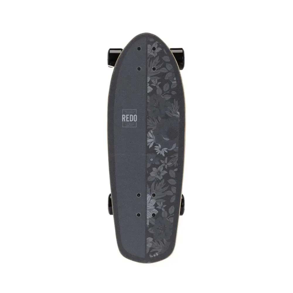 ReDo Skateboard Co. 24" Standard Skateboard - Black Floral