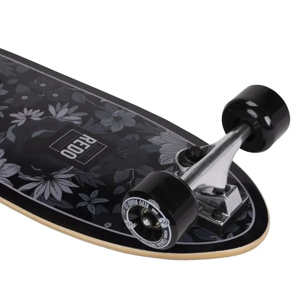 ReDo Skateboard Co. 24" Standard Skateboard - Black Floral
