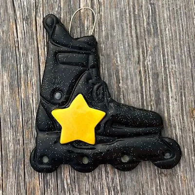 Rollerblading Christmas Ornament