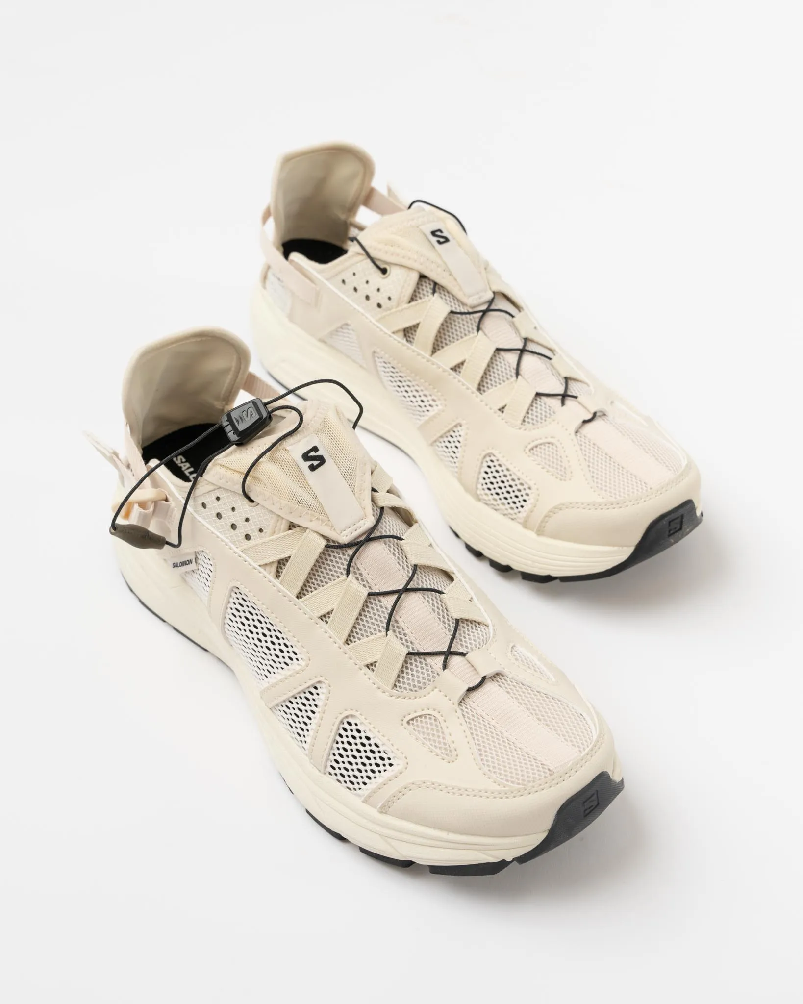 Salomon Techsonic Sneaker in Almond Milk/Vanilla/Black