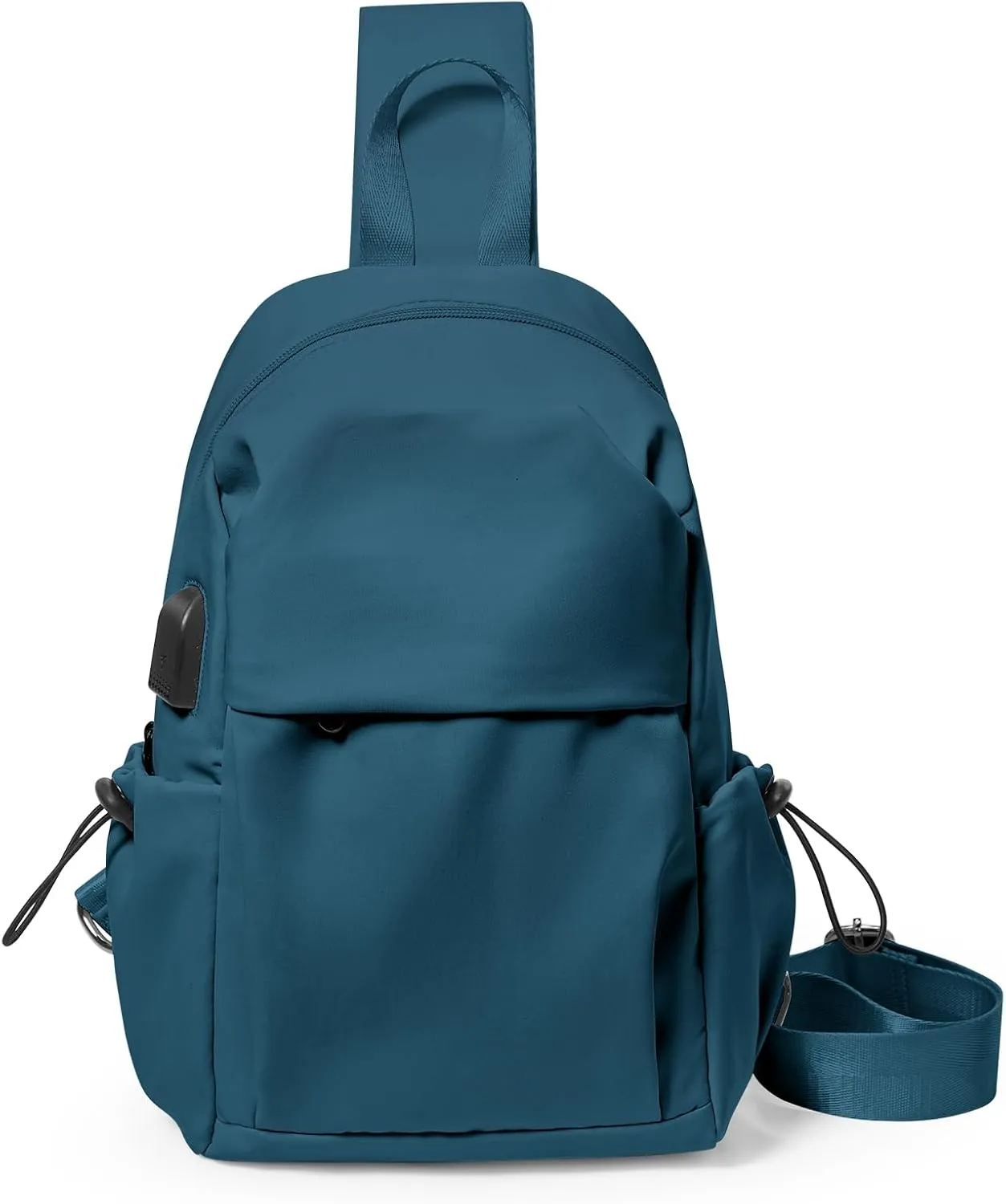 SEAFEW Blue Sling Crossbody Backpack Shoulder Messenger Bag for Men, Mini Anti Theft One Strap Motorcycle Backpack Sling Tactical Chest Bag for Travel Hiking Sport Gym