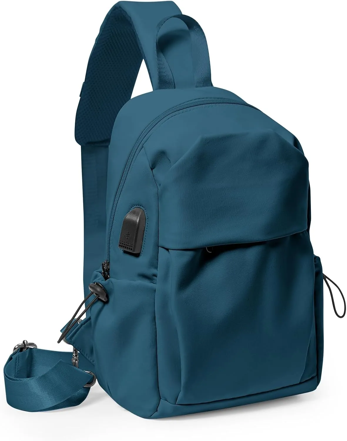 SEAFEW Blue Sling Crossbody Backpack Shoulder Messenger Bag for Men, Mini Anti Theft One Strap Motorcycle Backpack Sling Tactical Chest Bag for Travel Hiking Sport Gym