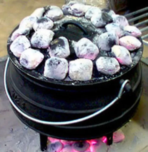 Size 10 Potjie Pot Cauldron Pure Cast Iron