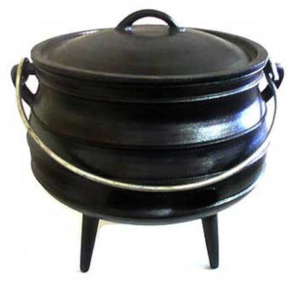 Size 10 Potjie Pot Cauldron Pure Cast Iron