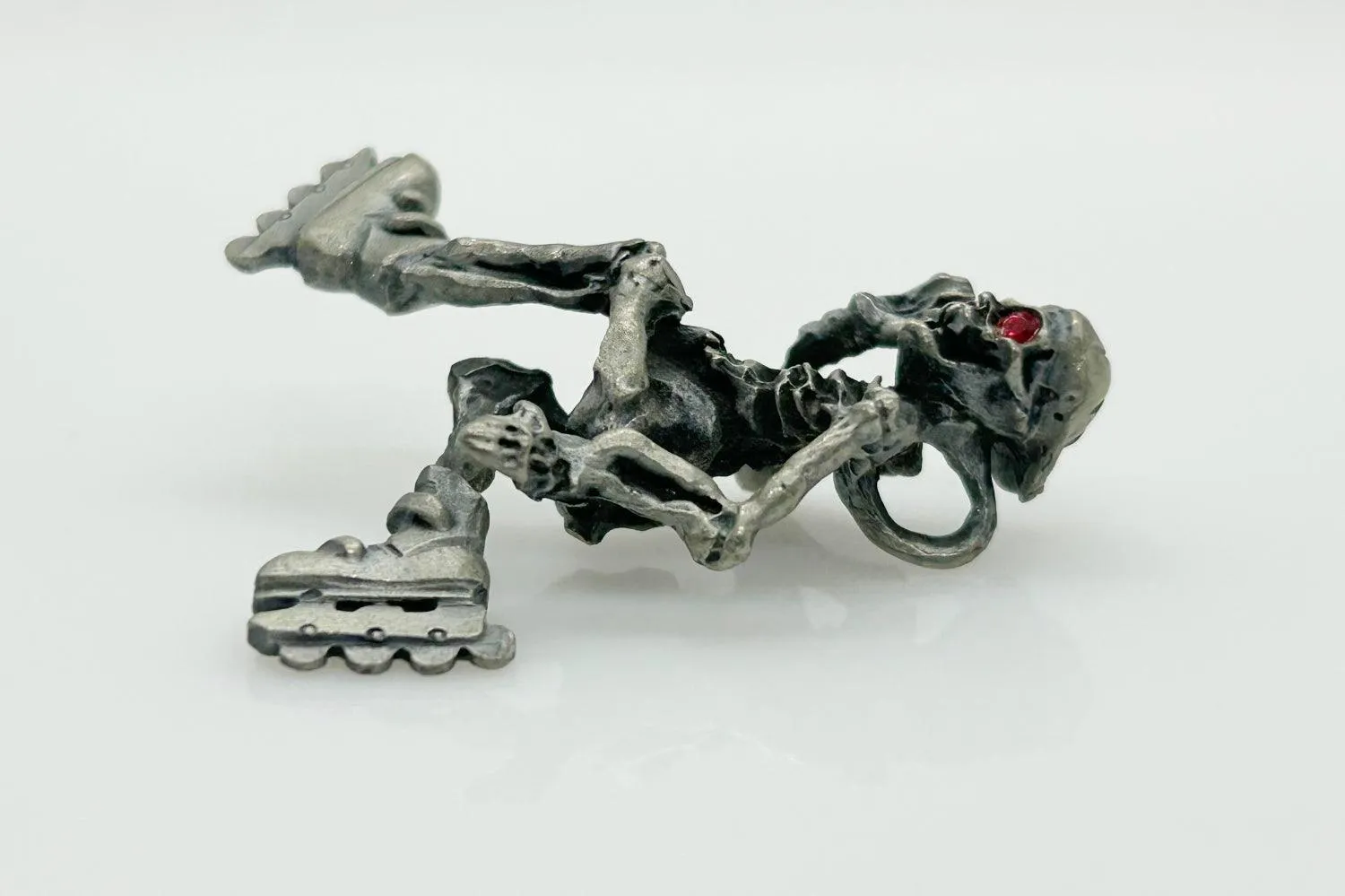 Skeleton with Red Eyes, on Rollerblades Pendant