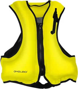 Snorkel Vest for Adults, Inflatable Snorkeling Vest, Swim Jackets, Inflatable Safety Float Jackets for Women/Men, 40-100kg, Swimming Vests for Kayaking, Paddle Boarding, Fishing, Surfing