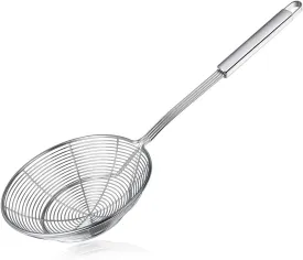 Spider Strainer Skimmer, Swify Stainless Steel Asian Strainer Ladle Frying Spoon with Handle for Kitchen Deep Fryer, Pasta, Spaghetti, Noodle, 7 Inch