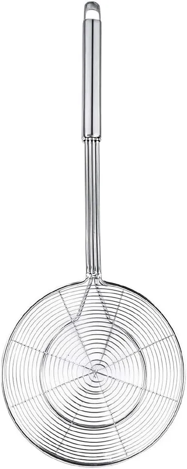Spider Strainer Skimmer, Swify Stainless Steel Asian Strainer Ladle Frying Spoon with Handle for Kitchen Deep Fryer, Pasta, Spaghetti, Noodle, 7 Inch