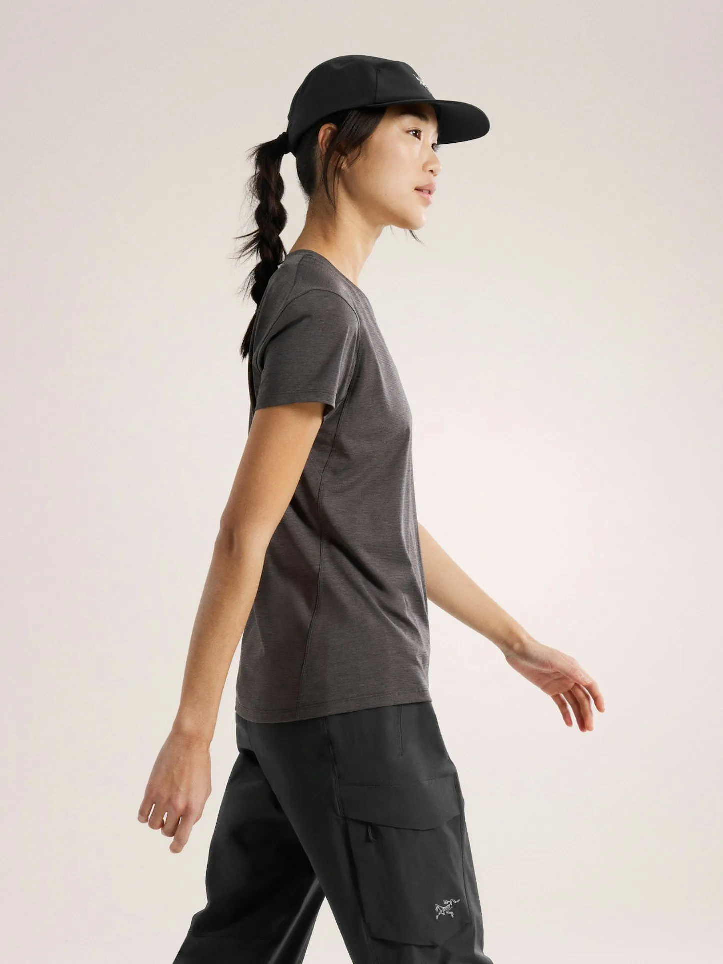 T-shirt Teama Crew Donna Black Heather