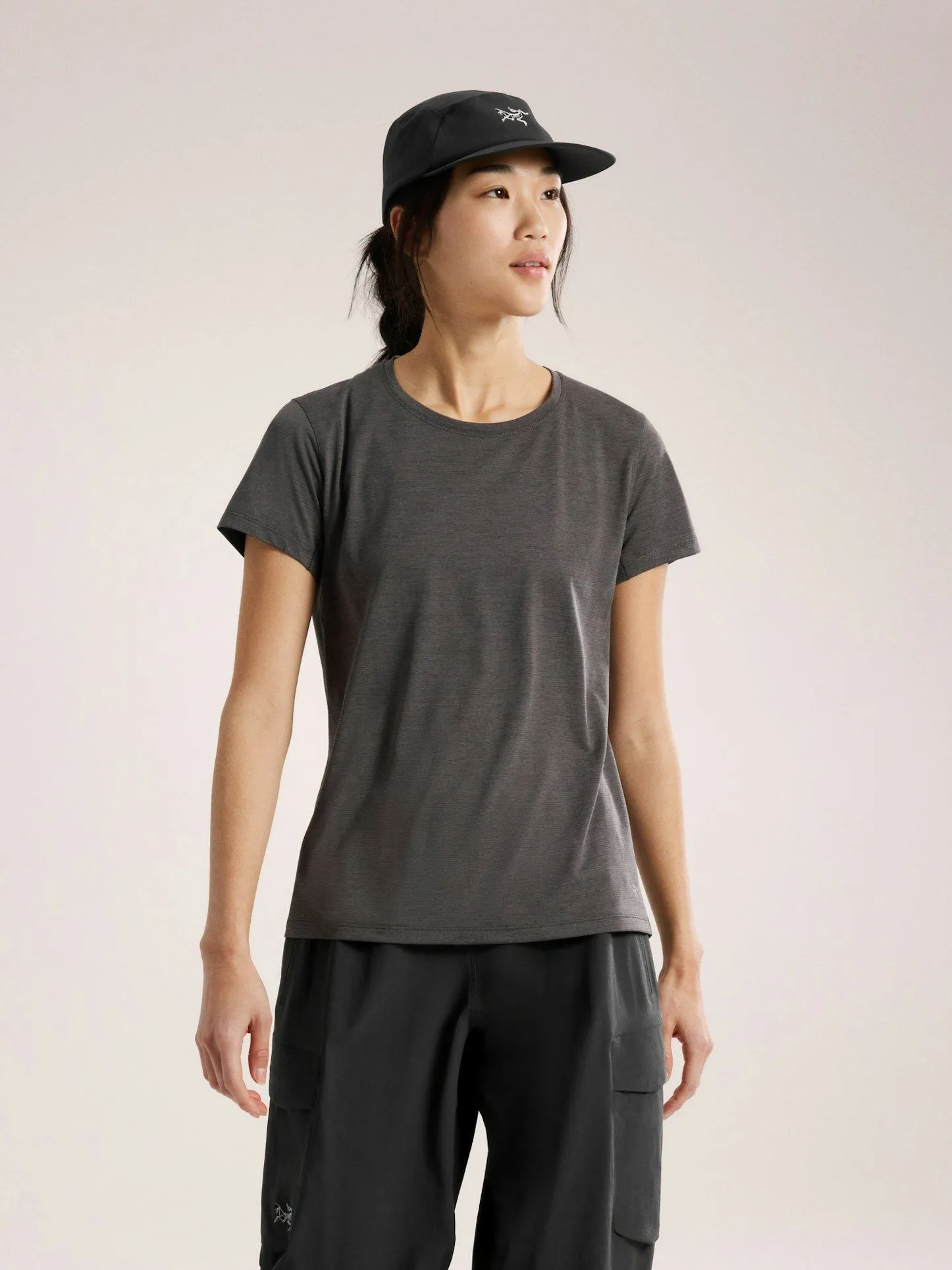 T-shirt Teama Crew Donna Black Heather