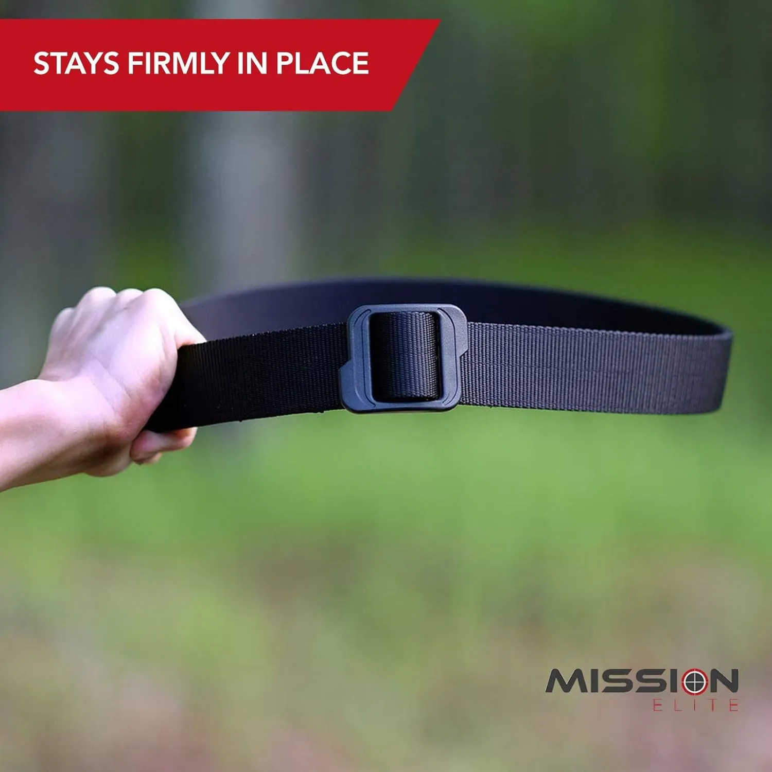 Tactical Belt, 1.5-inch Nylon Gun Belts for Men, 2-Ply EDC Belt with Adjustable Plastic Buckle