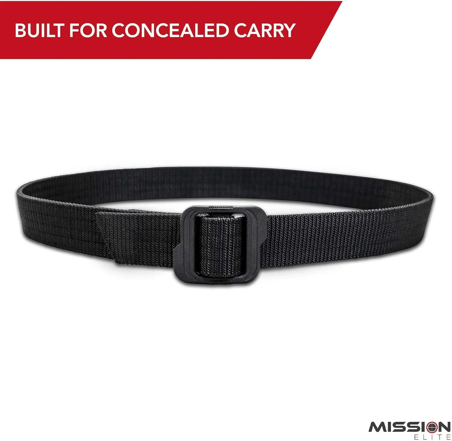 Tactical Belt, 1.5-inch Nylon Gun Belts for Men, 2-Ply EDC Belt with Adjustable Plastic Buckle