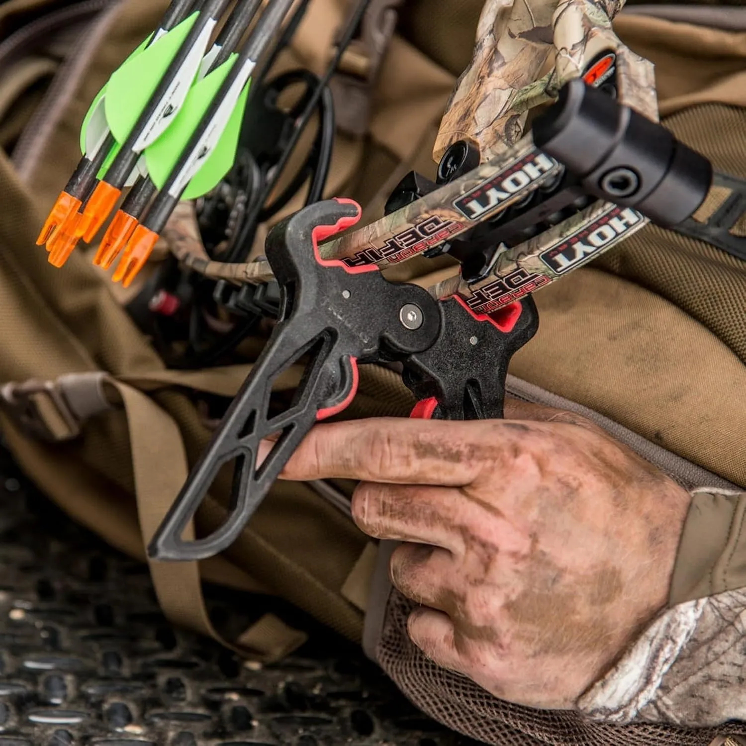 TRUGLO Bow Jack Lightweight Durable Portable Folding Bow Stand for Bowhunting w/Integrated Finger Tabs & Overmolded Rubber Grips