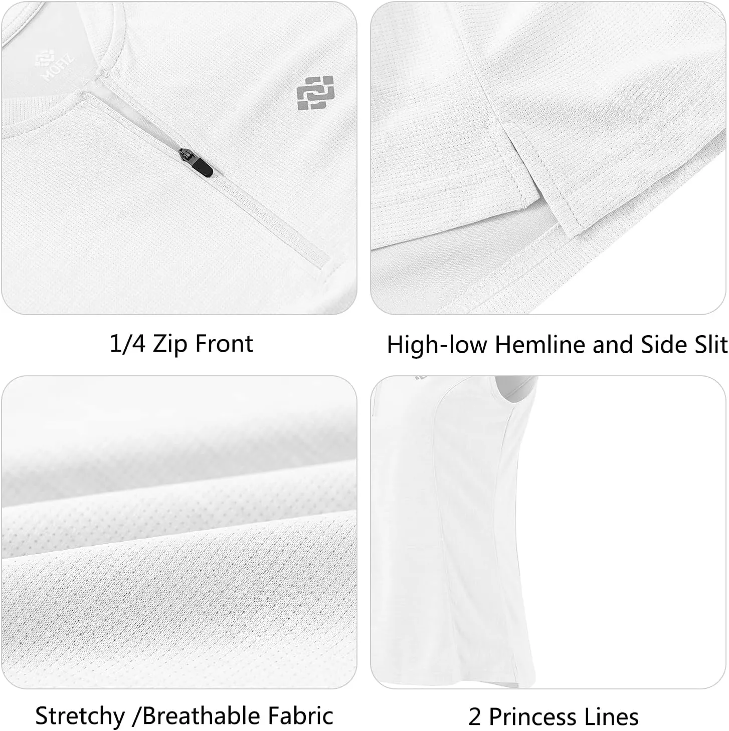 Women's Sleeveless Tennis Shirt Golf Shirts for Women Quick Dry Pickleball Shirts UPF 50  Sportswear T-Shirts with Zipper