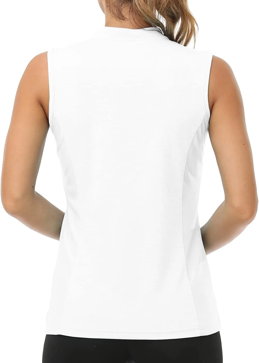 Women's Sleeveless Tennis Shirt Golf Shirts for Women Quick Dry Pickleball Shirts UPF 50  Sportswear T-Shirts with Zipper